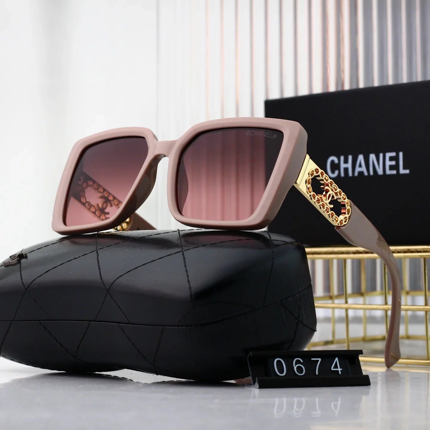 Square full frame new sunglasses 0674