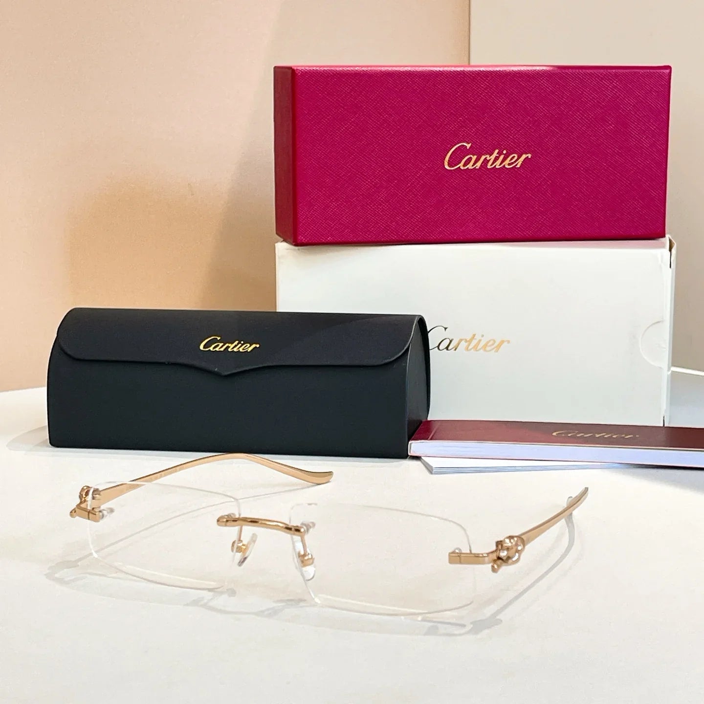 Metal frameless sunglasses