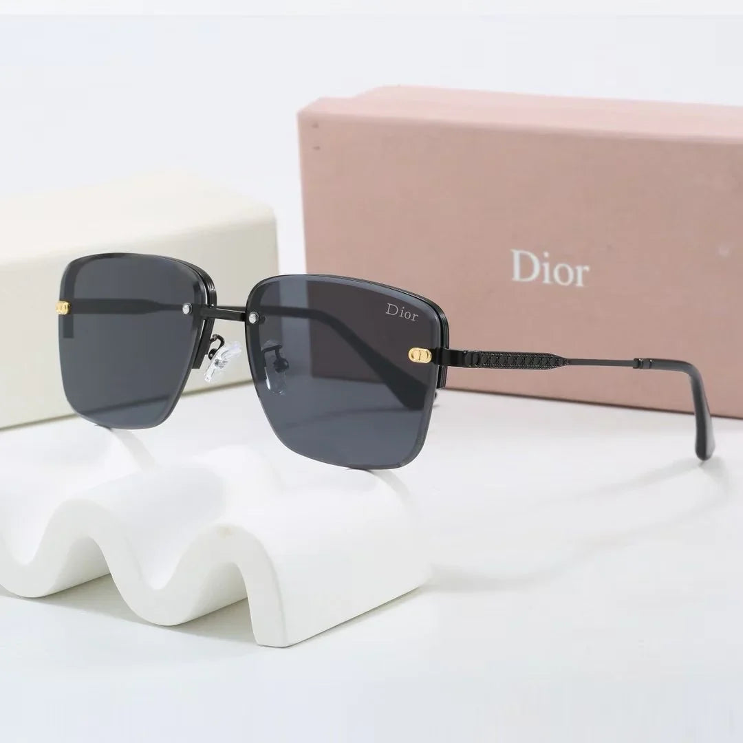 Gradient two-tone metal sunglasses