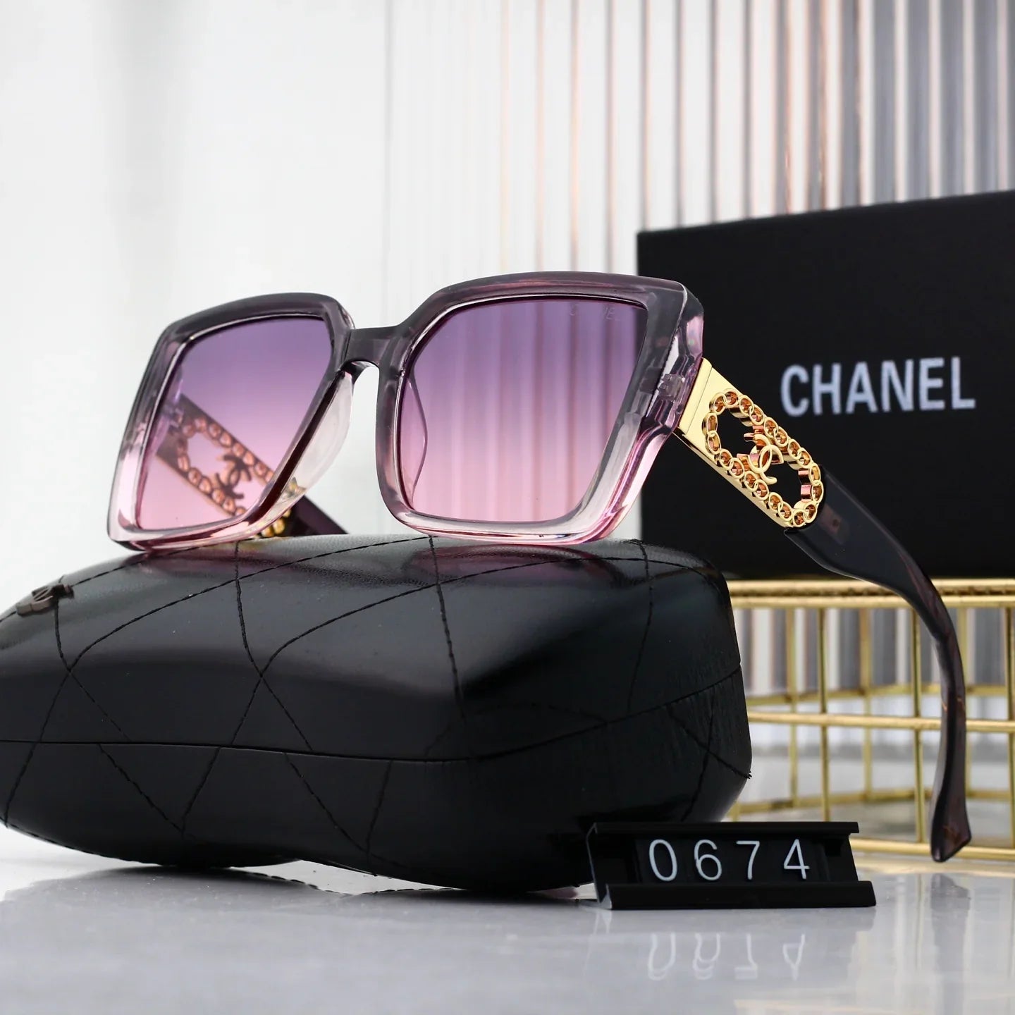 Square full frame new sunglasses 0674