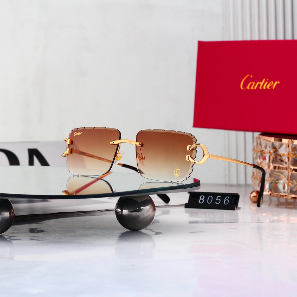 6-Color Diamond-Cut Sunglasses 8056