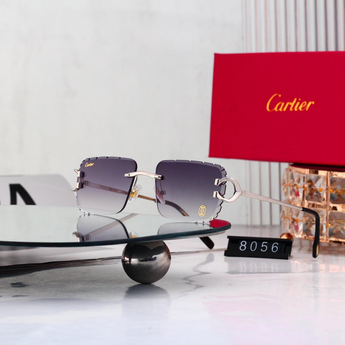 6-Color Diamond-Cut Sunglasses 8056