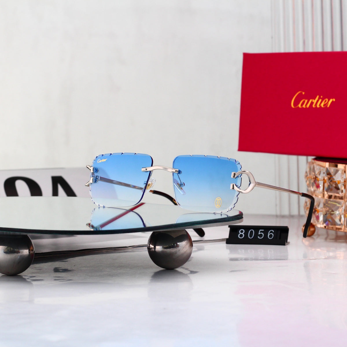 6-Color Diamond-Cut Sunglasses 8056