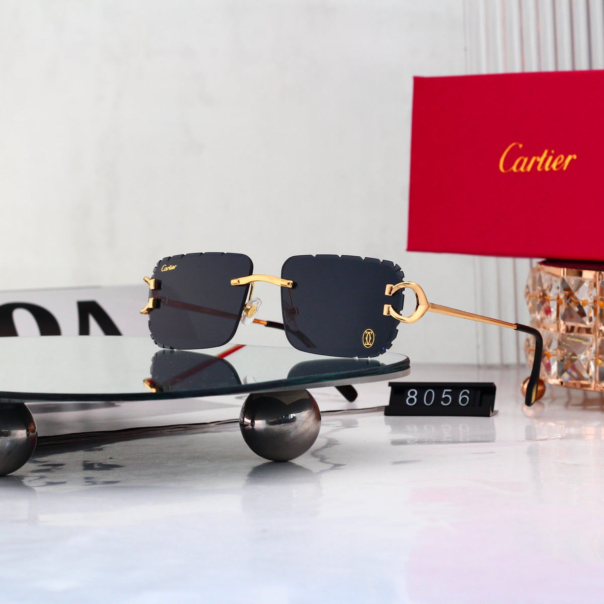 6-Color Diamond-Cut Sunglasses 8056