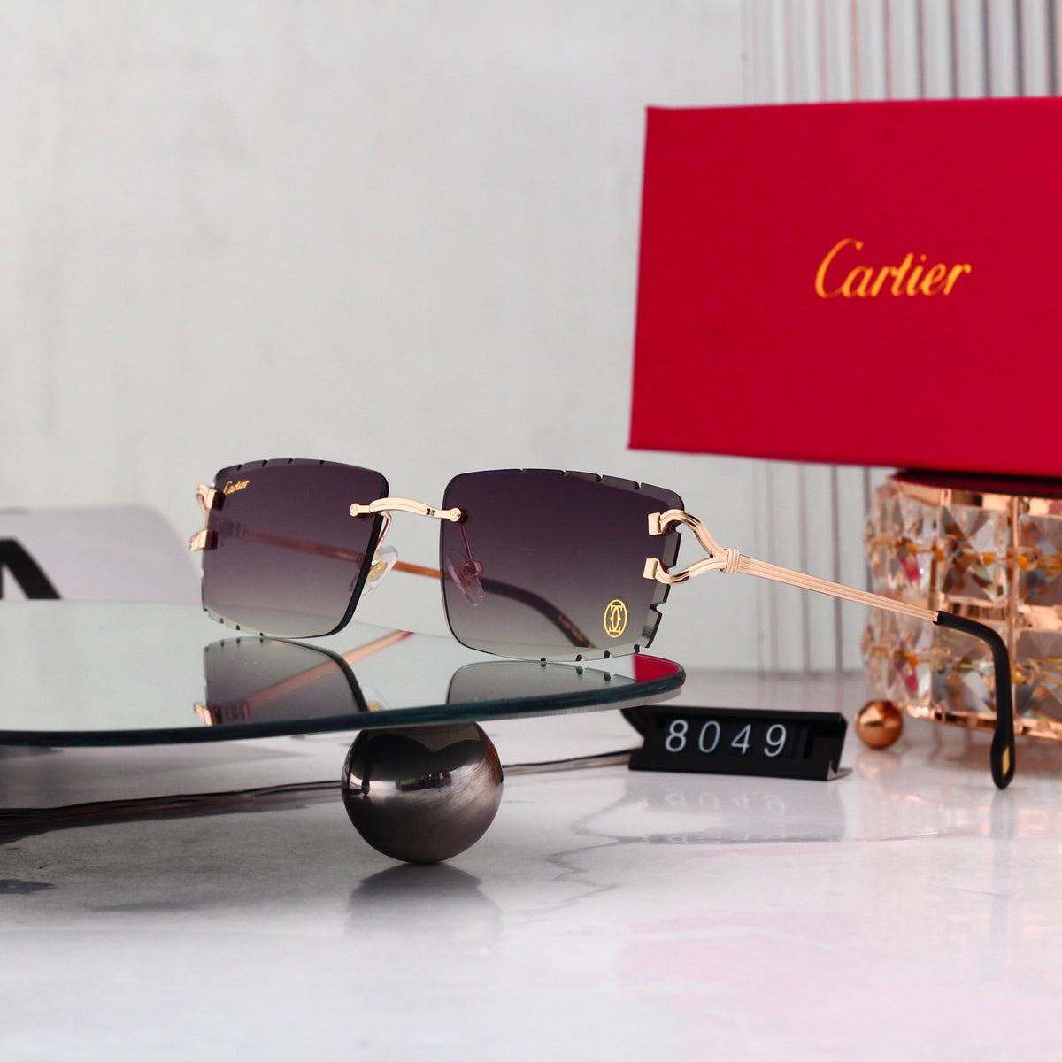 6-color diamond-cut lenses, trendy sunglasses.