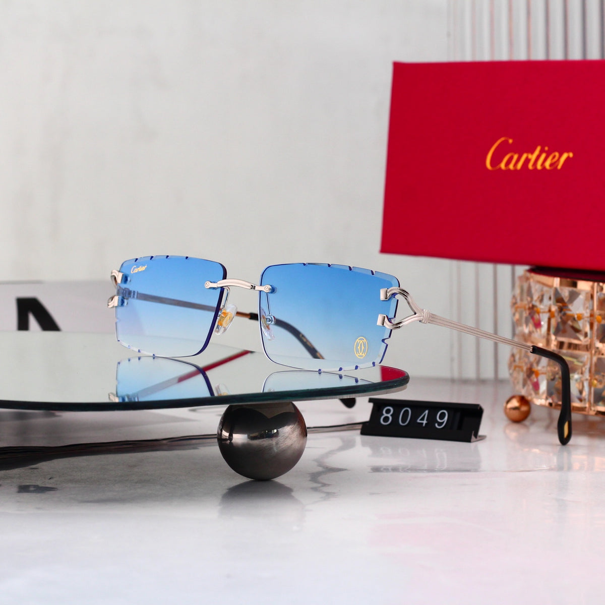6-color diamond-cut lenses, trendy sunglasses.