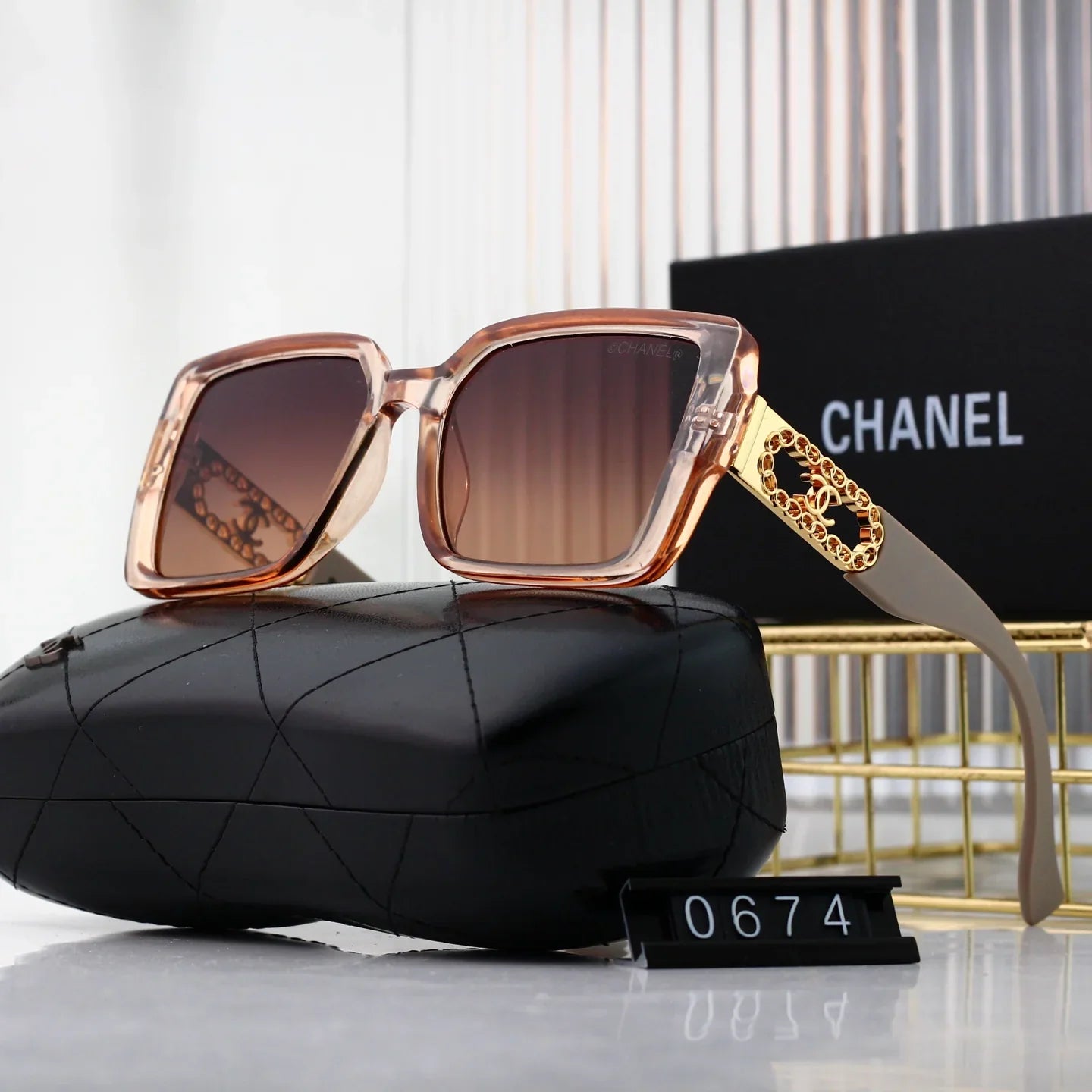 Square full frame new sunglasses 0674