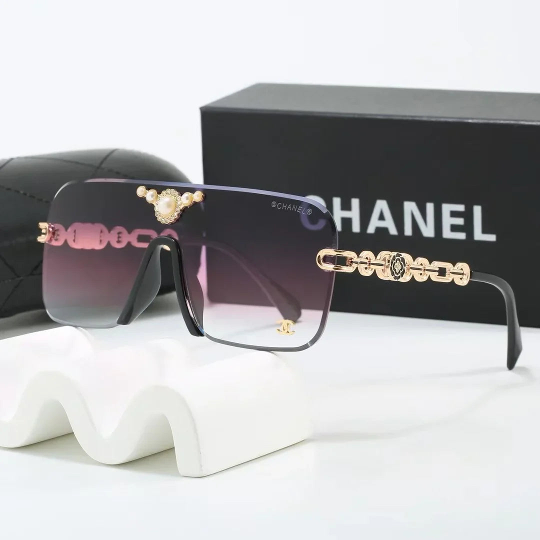 Half frame metal sunglasses