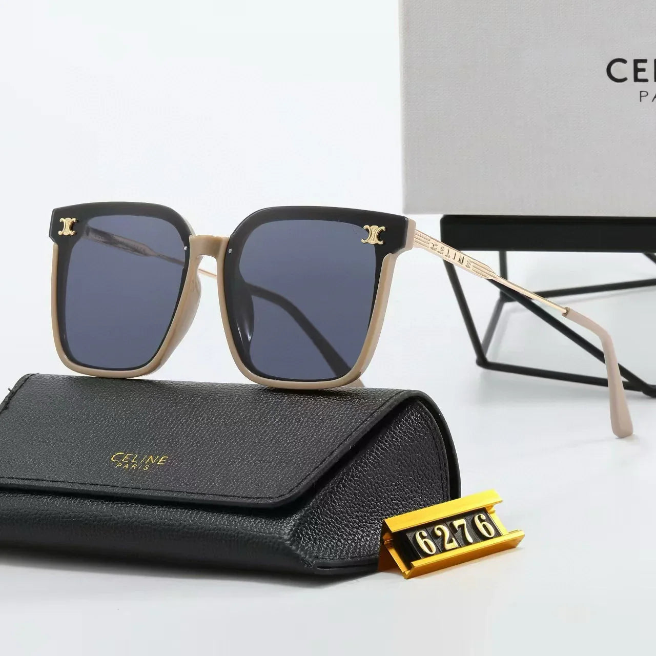 5 Colors Fashion Metal Temple Sunglasses  6276