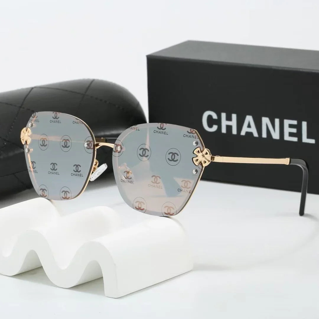 7 colors frameless metal thin lens sunglasses