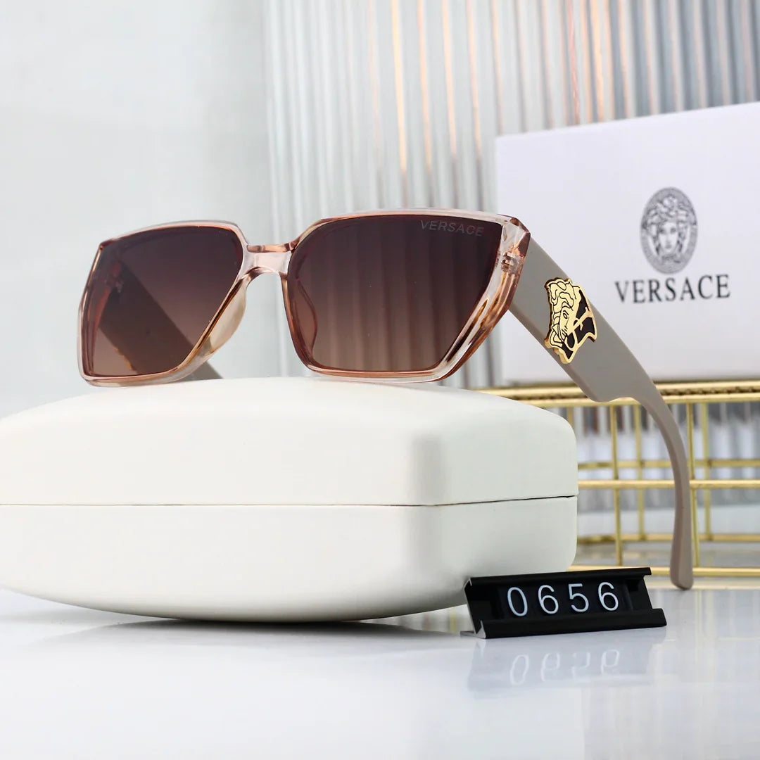 7 colors square frame anti-ultraviolet cat-eye sunglasses 0656