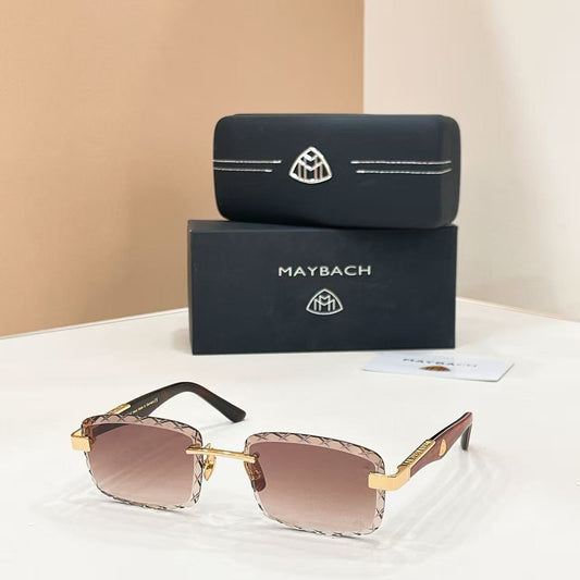 Vintage-style square sunglasses with full-lens diamond-cut facets