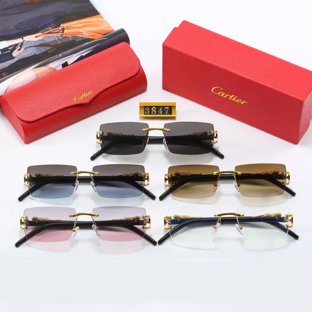 "Leopard Head" Series Rimless Sunglasses