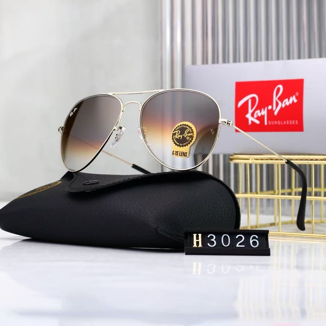 Tempered high-definition glass gradient color-coated aviator sunglasses