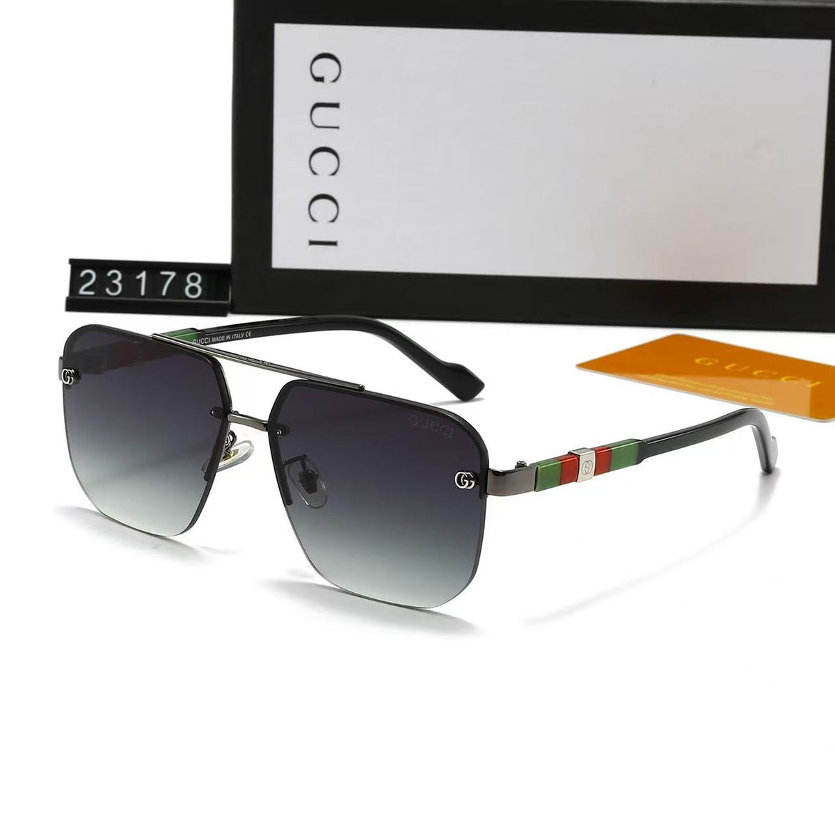 The hottest 6-color square rimless sunglasses