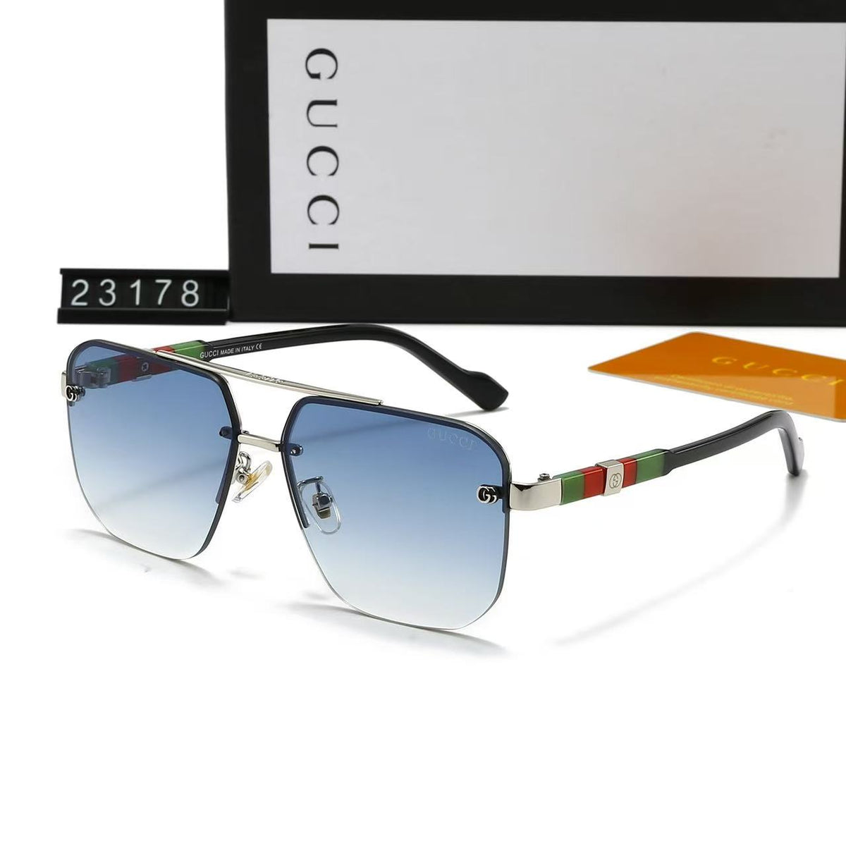 The hottest 6-color square rimless sunglasses