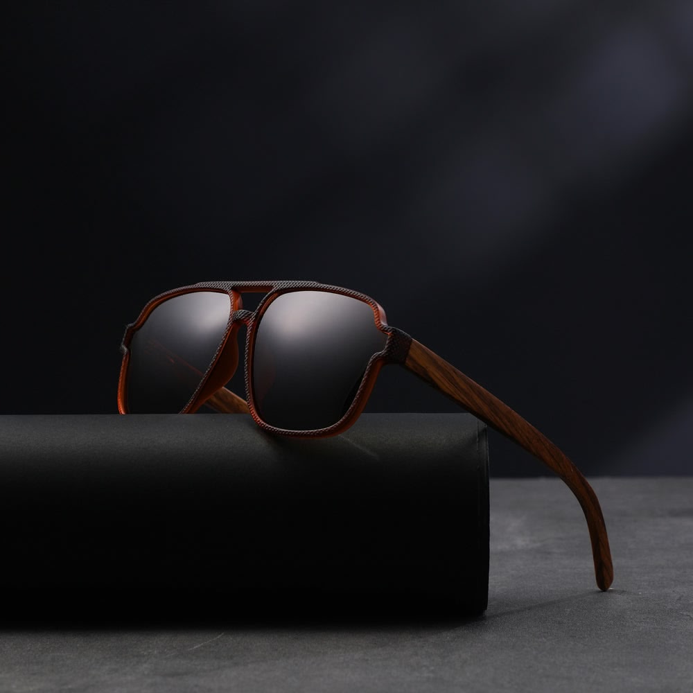 Dollger Black Oversized Aviator Sunglasses