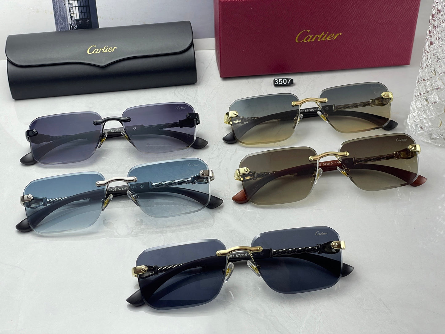 "Fashion hot 5 color sunglasses 3507"