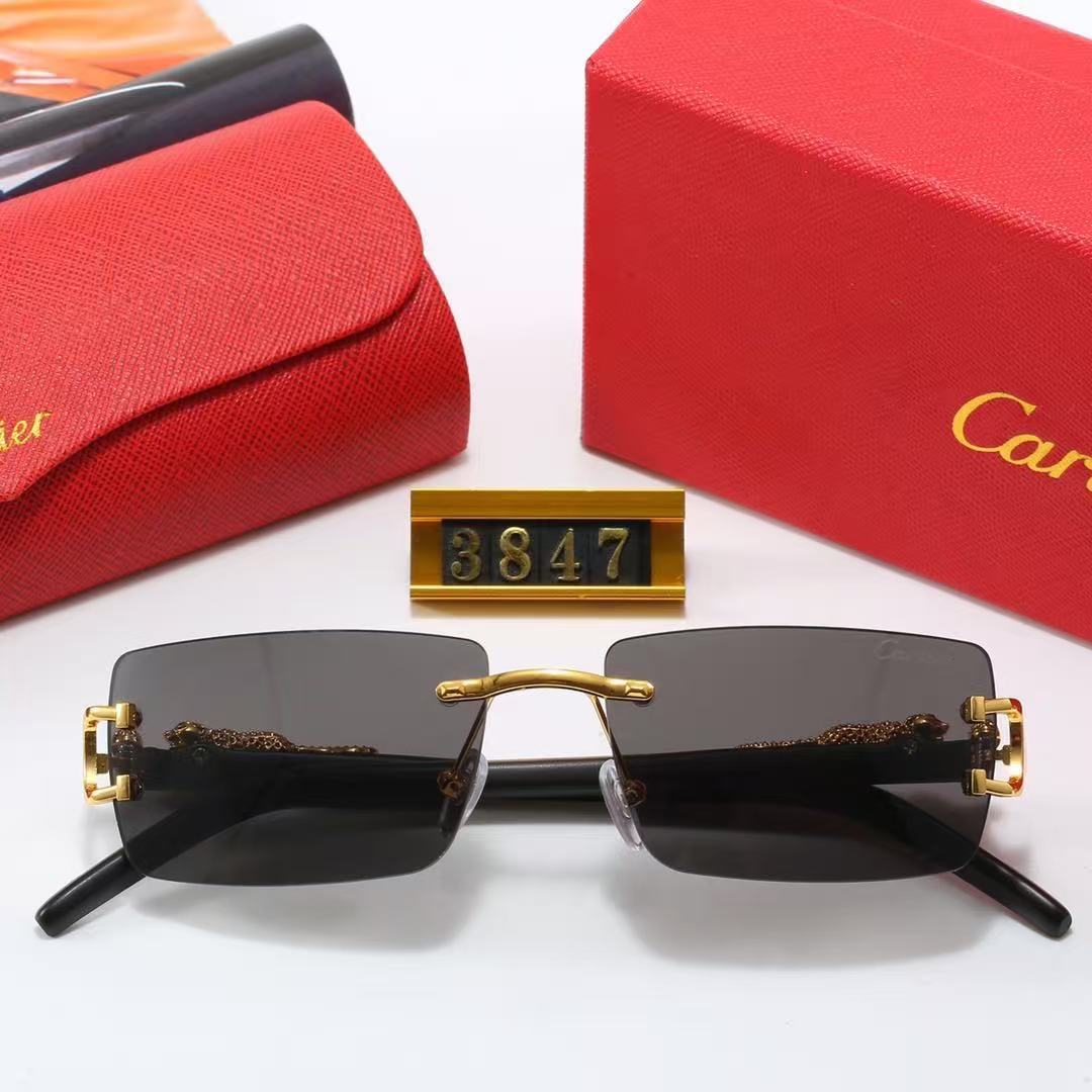 "Leopard Head" Series Rimless Sunglasses
